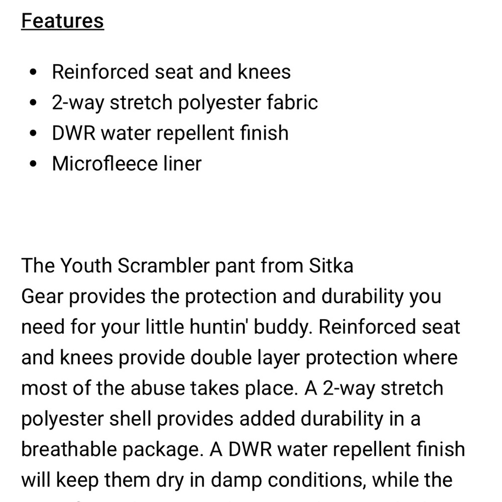 Sitka Youth Scrambler Pant - digital Camouflage - Picture 7 of 7